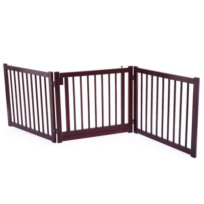 Folding Accordion Retractable Pet Gate W/Door