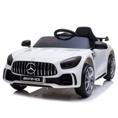 White 12V Licensed Benz-AMG GTR roadster RC for Kids