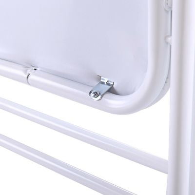  Outdoor Stackable Folding Board Chair For Wedding&Camp Party-White-set of 5