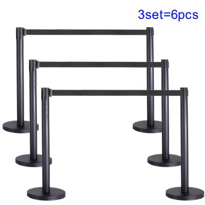 Retractable Stanchion Safety Belt Barrier W/Post