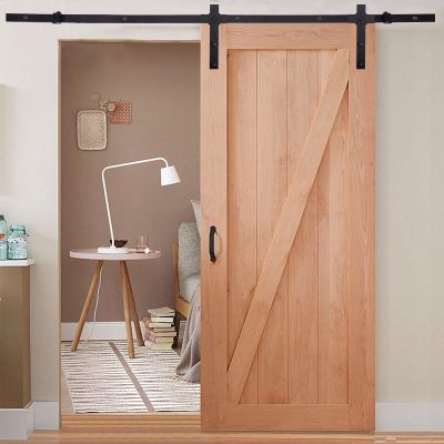 Spoke Wheel Exterior Single Sliding Barn Door Hardware