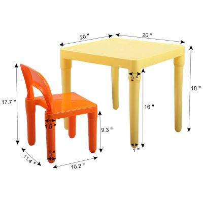5 Pcs Toddler Colorful Craft-Art Table and Chair