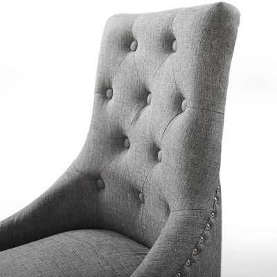 Small Nailhead Trim Upholstery Dining Chair 2pcs