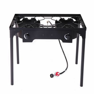 2 Burner Propane Gas Stove BBQ Grill