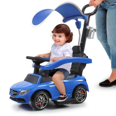 Mercedes 3-in-1 Toddler Ride on Push Car with Music