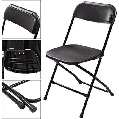 Multi-packs White/Black Plastic Folding Chairs