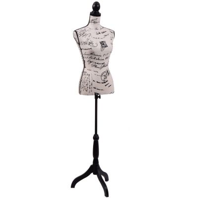 Canvas Female Mannequin Torso W/Tripod Stand