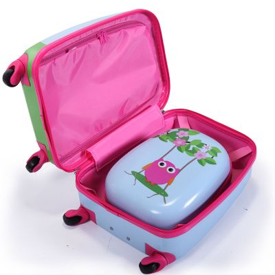 Kids Spinner Cute Hard Side Luggage W/Backpack