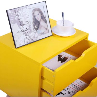 Dayton Mustard Yellow 2-Drawer Nightstand Set of 2