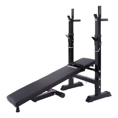 Incline-able Fitness Weight Lifting Bench W/Barbell Rack