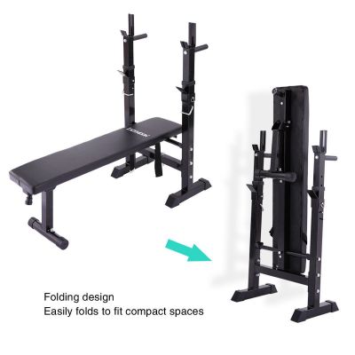 Incline-able Fitness Weight Lifting Bench W/Barbell Rack