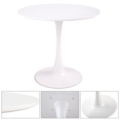 Modern Round White Tulip Pedestal Table