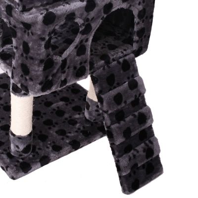 Eco-friendly Pawprint Kitty Climbing 4 Tier Cat Tree