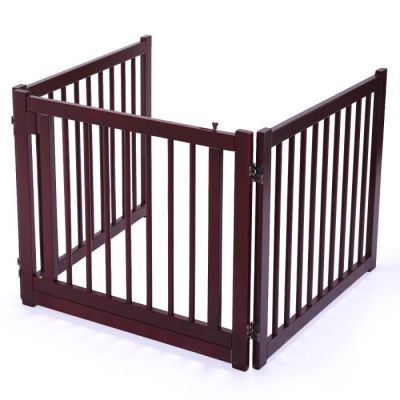 Folding Accordion Retractable Pet Gate W/Door