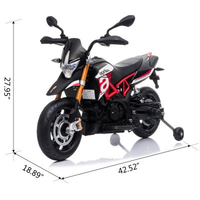 Race-Style 12V Licensed Ride On Aprilia Motorcycle