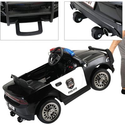 Electric Kids Ride On Police Car W/Alarm Light, Megaphone