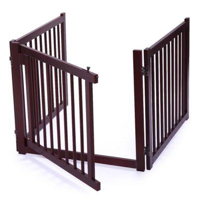 Folding Accordion Retractable Pet Gate W/Door