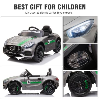 Licensed Benz AMG RC 12V Steered Kids Ride-on Toy Car