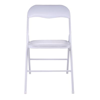  Outdoor Stackable Folding Board Chair For Wedding&Camp Party-White-set of 6