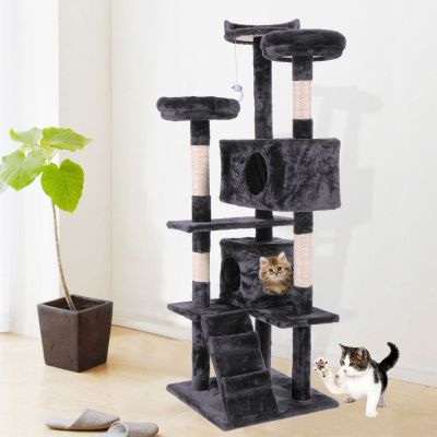 Padded Perch Cat Condo W/Sisal Scratching Post