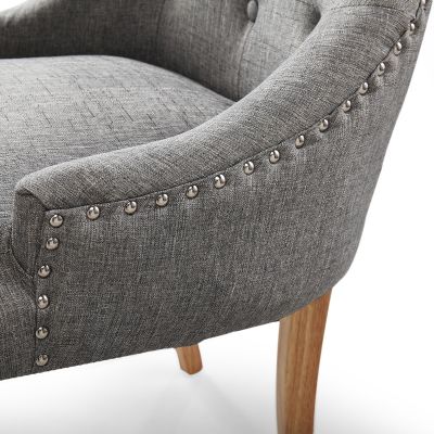 Small Nailhead Trim Upholstery Dining Chair 2pcs