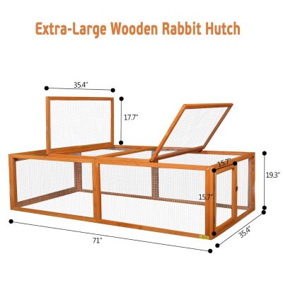 Outdoor Rabbit Chicken Enclosure Run W/Mesh Cover