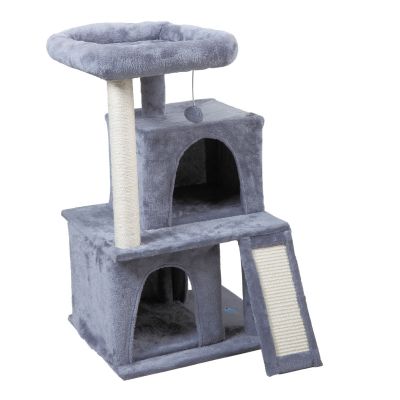 Cat Tree W/Ramp, 2 Condos, Padded Perch Tower