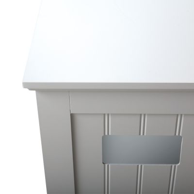 White Cat Litter Box Table W/Front Entry