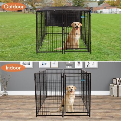 Extendable DIY Dog Kennel W/8, 10 Modular Panels