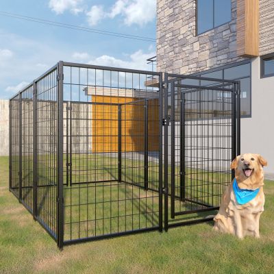 Extendable DIY Dog Kennel W/8, 10 Modular Panels