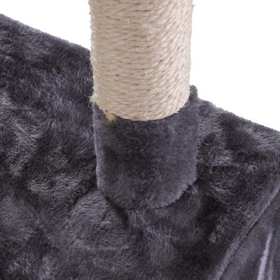 3 Tier Cat Scratching Tower W/2 Condos, Rope Swing