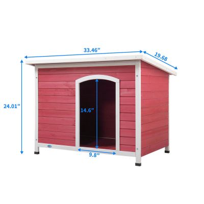 Outdoor Weatherproof Wood Dog House Cabin