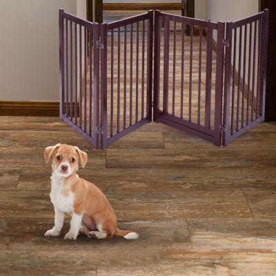 Folding Accordion Retractable Pet Gate W/Door