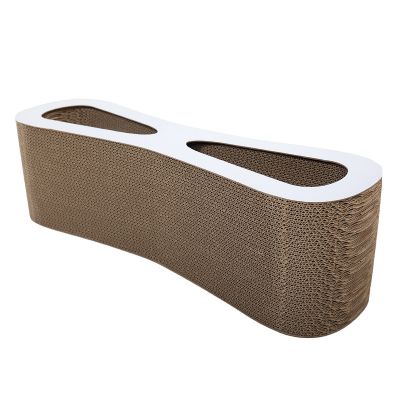 Cardboard Curved Cat Scratcher Lounge W/Catnip