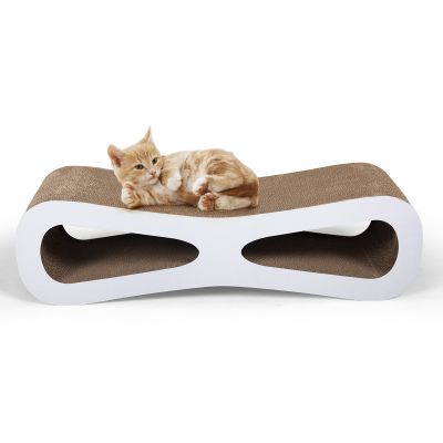 Cardboard Curved Cat Scratcher Lounge W/Catnip
