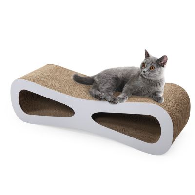 Cardboard Curved Cat Scratcher Lounge W/Catnip