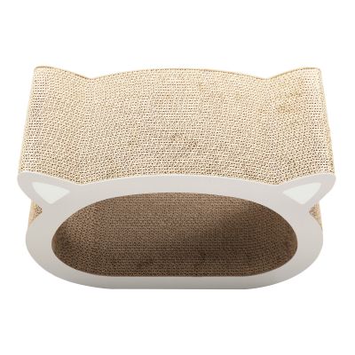 Modern Cat-Face Frictional Corrugated Cat Scratcher