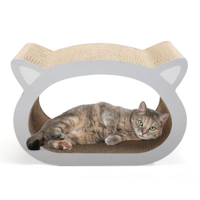 Modern Cat-Face Frictional Corrugated Cat Scratcher