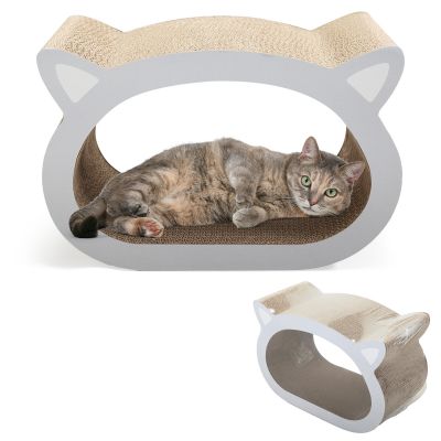 Modern Cat-Face Frictional Corrugated Cat Scratcher