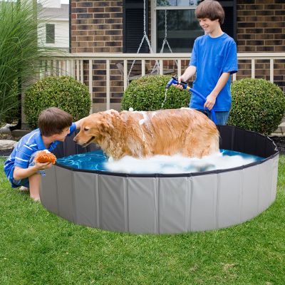 Folding Plastic Round Dog Swimming & Wash Pool