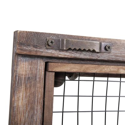 Wood Jewelry Necklace Wall Organizer W/Hooks, Shelf