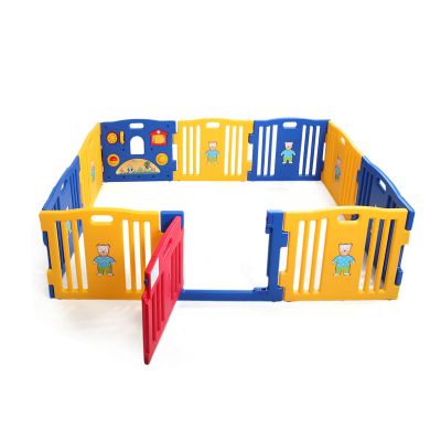 8 Panel Escape-proof Safe Toddler Playpen W/Toys
