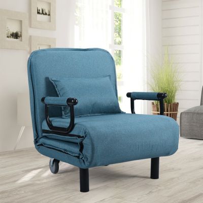Convertible Pull Out Sleeper Chair Flip Hide a Bed Chair