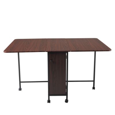 Gateleg Drop Leaf Dining Table on Lockable Wheels