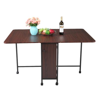 Gateleg Drop Leaf Dining Table on Lockable Wheels