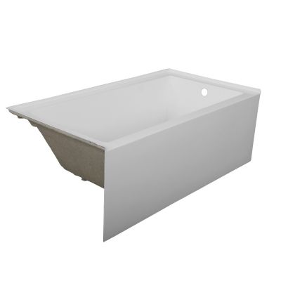 60” Right-Hand Drain Rectangular Deep Acrylic Bathtub