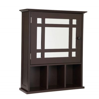 Mirrored Bathroom Storage Cabinet with Adjustable Shelf
