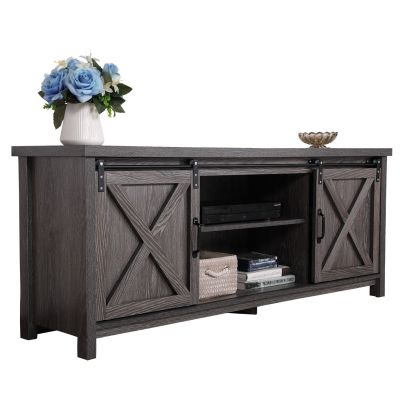 58” TV Stand with Sliding Barn Door