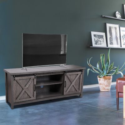 58” TV Stand with Sliding Barn Door