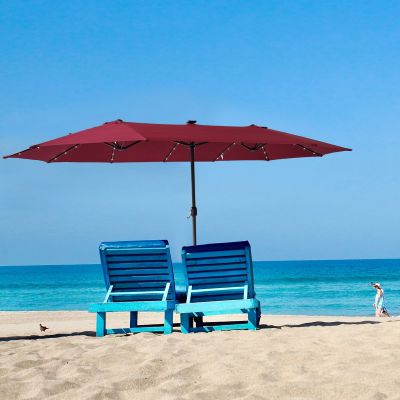 Waterproof 15ft Giant Led Lighted Patio Umbrella